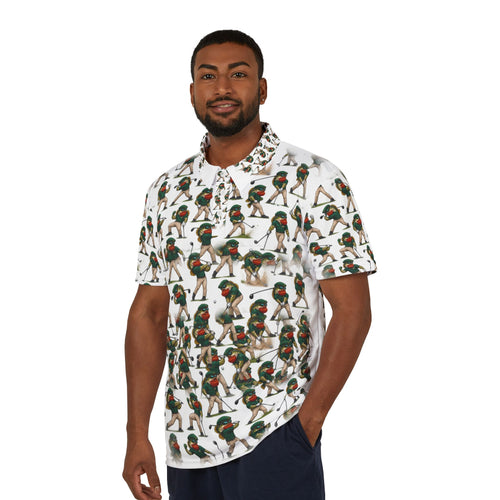 Golf Bassman Polo Shirt – Funny Fishing Golfer Graphic Polo