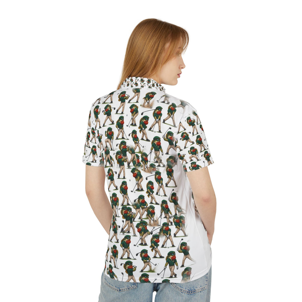 Golf Bassman Polo Shirt – Funny Fishing Golfer Graphic Polo