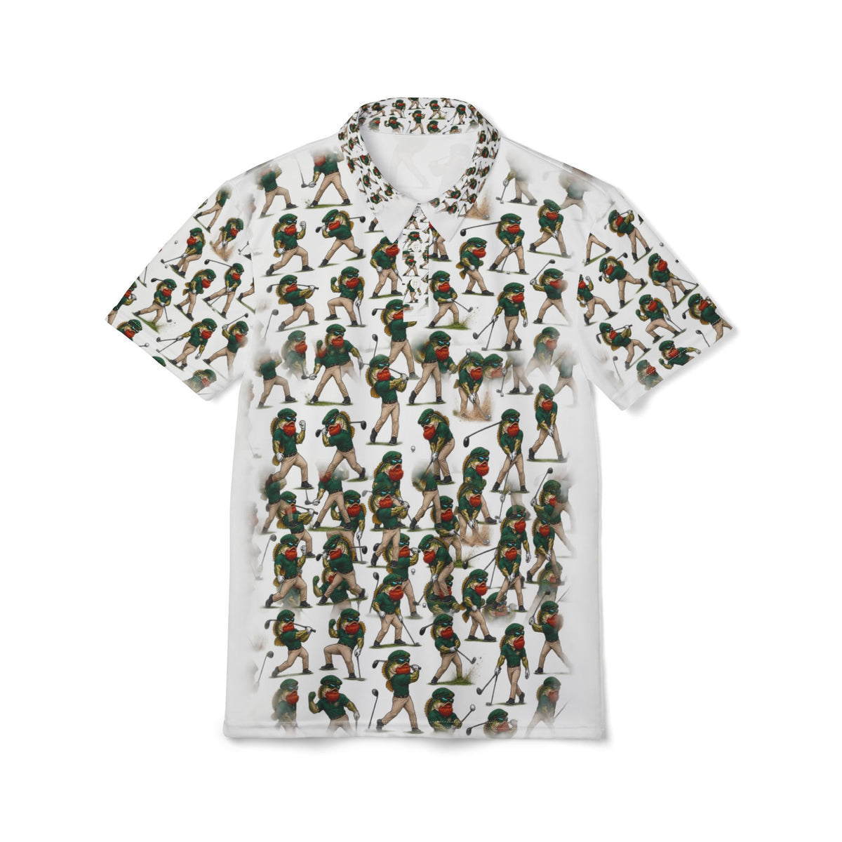 Golf Bassman Polo Shirt – Funny Fishing Golfer Graphic Polo